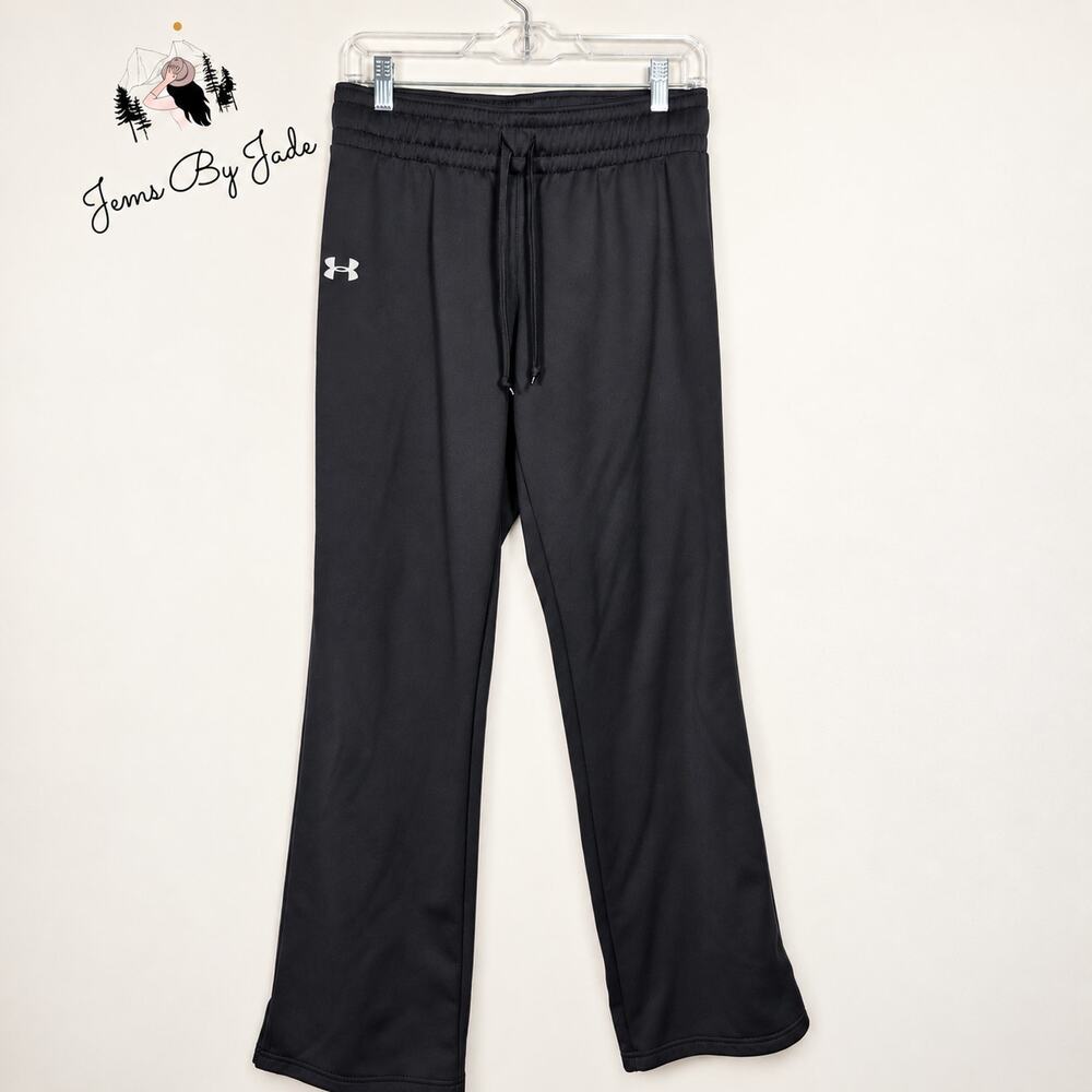 Under Armour Women’s Small Black Semi Fitted Athletic Pants Bootcut Drawstring
